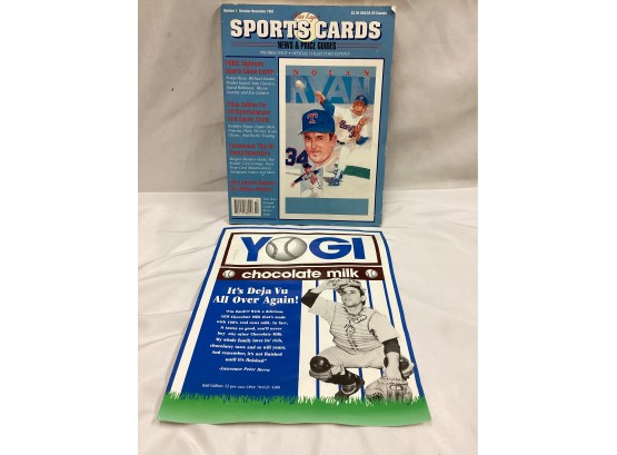 Sports Card Book And Yogi Berra Advertising