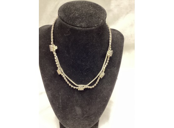 Vintage Rhinestone Studded Necklace