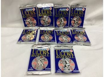 1991 Fleer Ultra Baseball Card Packs - Factory Sealed