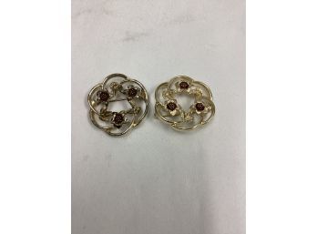 Pair Of Sarah Coventry Brooches