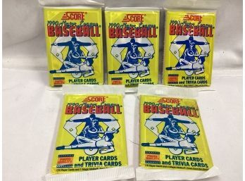1990 Score Baseball Card Packs - All Factory Sealed