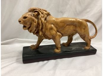Heavy Plaster Lion Sculpture