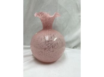 Pink Murano Style Vase - Approx 12' Tall