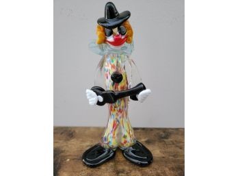 Murano Hand Blown Glass Gutar Happy Clown