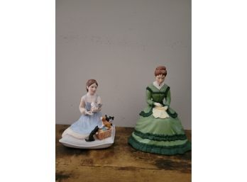 Two Little Woman Porcelain Figures - Beth & Meg