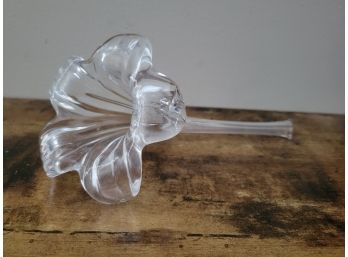 Murano Style Glass Blown Flower Sculpture