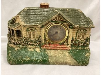 Vintage Wind-up Bungalow Clock From Deluxe Clock & MFG Co