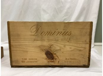 Dominus Wine Wood Advertising Box