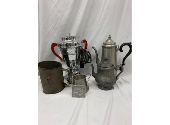 Lot Of Vintage Kitchen Items - Pewter And More