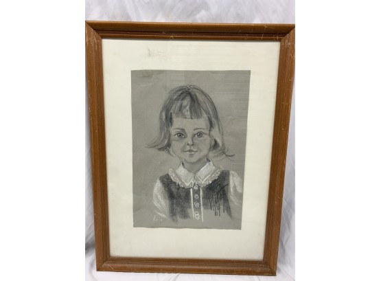 Framed Pencil Signed Drawing
