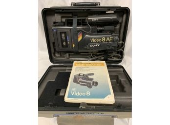 Vintage Sony Video 8af Camcorder With Original Hard Case