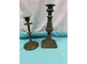 Two Possible Bronze Candlesticks