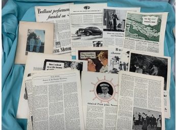 Vintage Military Magazine Articles And Advertisements