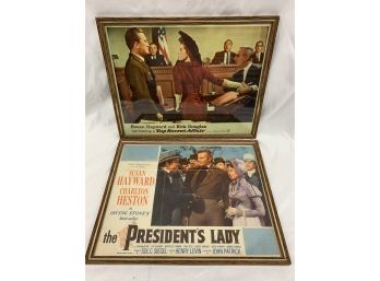 Two Vintage Framed Movie Advertisments