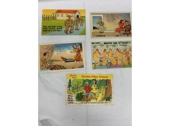 Lot Of Vintage Unused Military Postcards