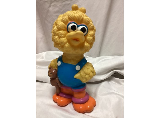 Sesame Street Baby Big Bird W/teddy Bear Plastic Bank