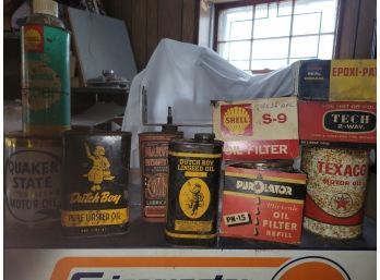 Vintage Motor Oil Can Lot