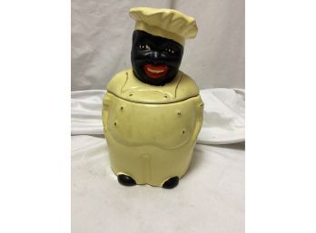 1940s 'cooky' African American Chef Cookie Jar