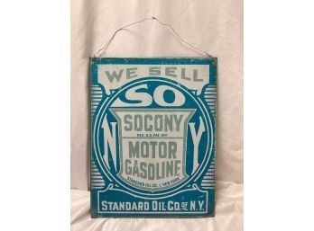 Socony Motor Gasoline Advertising Sign