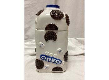 Nabisco Oreo Milk Jar Cookie Jar