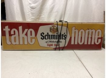 Schmidt's Of Philadelphia Light Beer Light Up Advertising Bar Sign