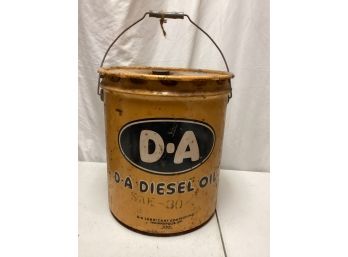 D-a Diesel Oil Vintage 5 Gal Oil Can
