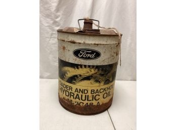 Ford Hydraulic Oil Vintage 5 Gal Oil Can