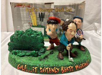 The Three Stooges Resin Golf'n Stooge Desk Set With Box