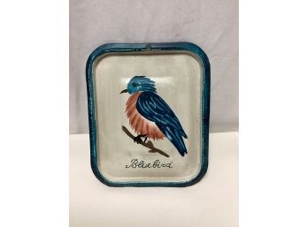 Vintage Hand Painted Bluebird Tin