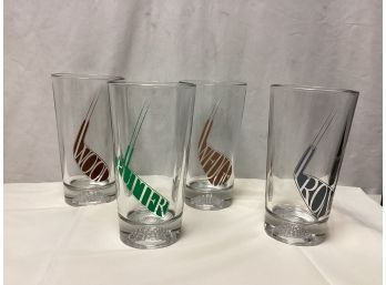 4 Golf Club Wedge & Wood Pint Glasses
