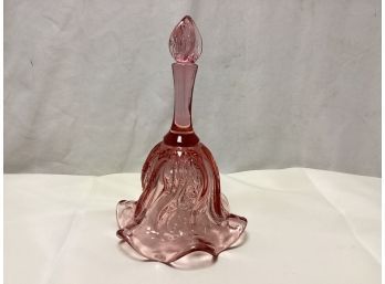 Fenton Art Glass Dusty Rose Pattern Bell