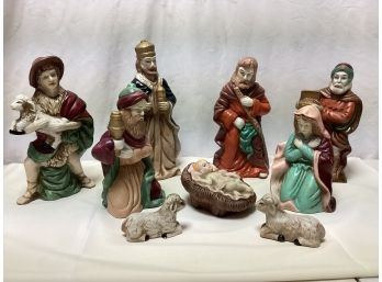 Vintage Holiday Time Porcelain Nativity Set