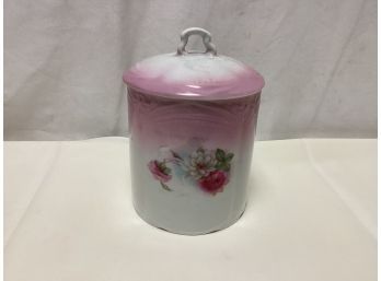 OG Otto Grunert Porcelain Rose Lidded Jar