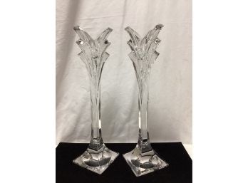 Mikasa Pair Of Deco Candlestick Holders