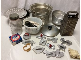 Aluminum Lot - Vintage Cookie Cutters And More
