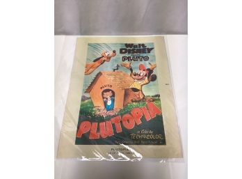 Walt Disney Presents Pluto In Plutopia Movie Poster - Spanish Edition