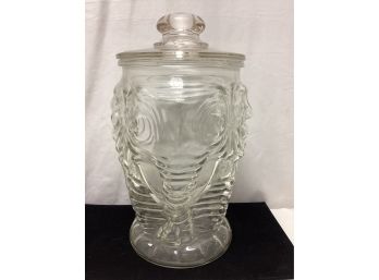 Clear Glass Elephant Cookie Jar