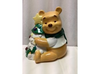 Winnie The Pooh Disney's Christmas Cookie Jar