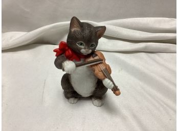Vintage Schmid Porcelain Cat Figure