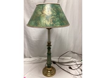 Vintage Stiffel Hollywood Regency Brass/jade Table Lamp
