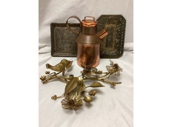 Brass And Copper Decor Lot