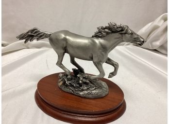 Peter Sedlow Signed Pewter Horse Statue