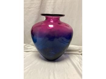 Vintage Decorative Glass Table Vase Purple/blue
