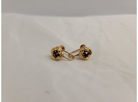 Pair Of 14k Gold Screwback Earrings