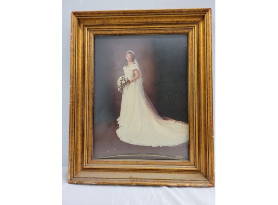 Vintage Gold Gilt Framed Wedding Picture
