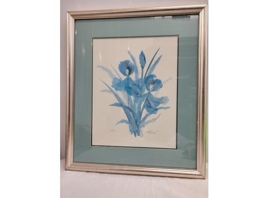 Watercolor Framed Artwork Titled 'iris'