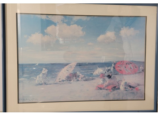Signed And Framed Beach Print