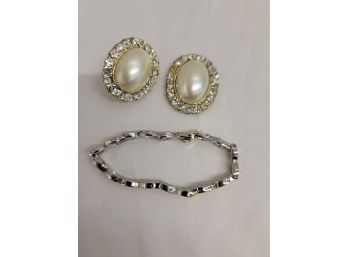 Vintage Earrings And Bracelet