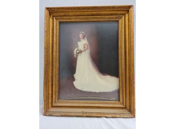 Vintage Gold Gilt Framed Wedding Picture