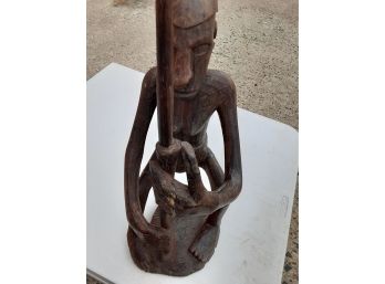 Hand Carved Vintage Wooden African Art Statue